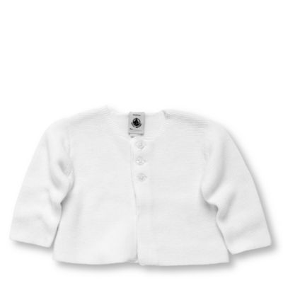 PETIT BATEAU Mottle garter stitch cardigan 1-24 months
