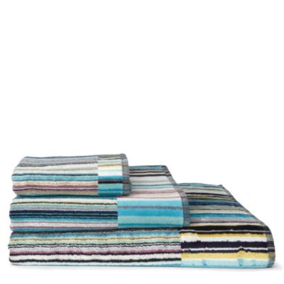 MISSONI HOME Jazz towels blue