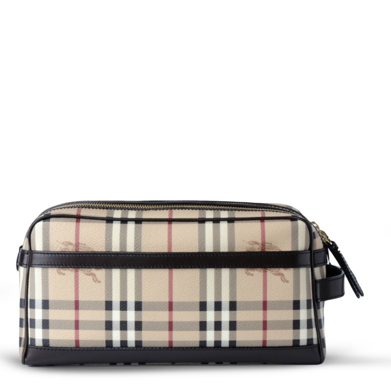 Haymarket wash bag   BURBERRY   Grooming   Accessories   Menswear 