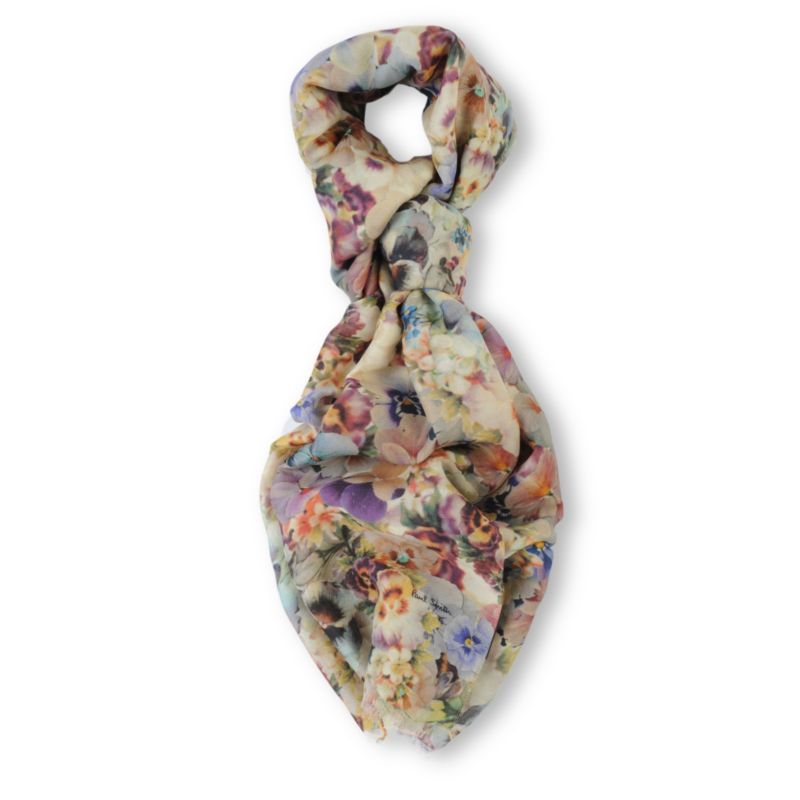 PAUL SMITH ACCESSORIES Pansy print scarf