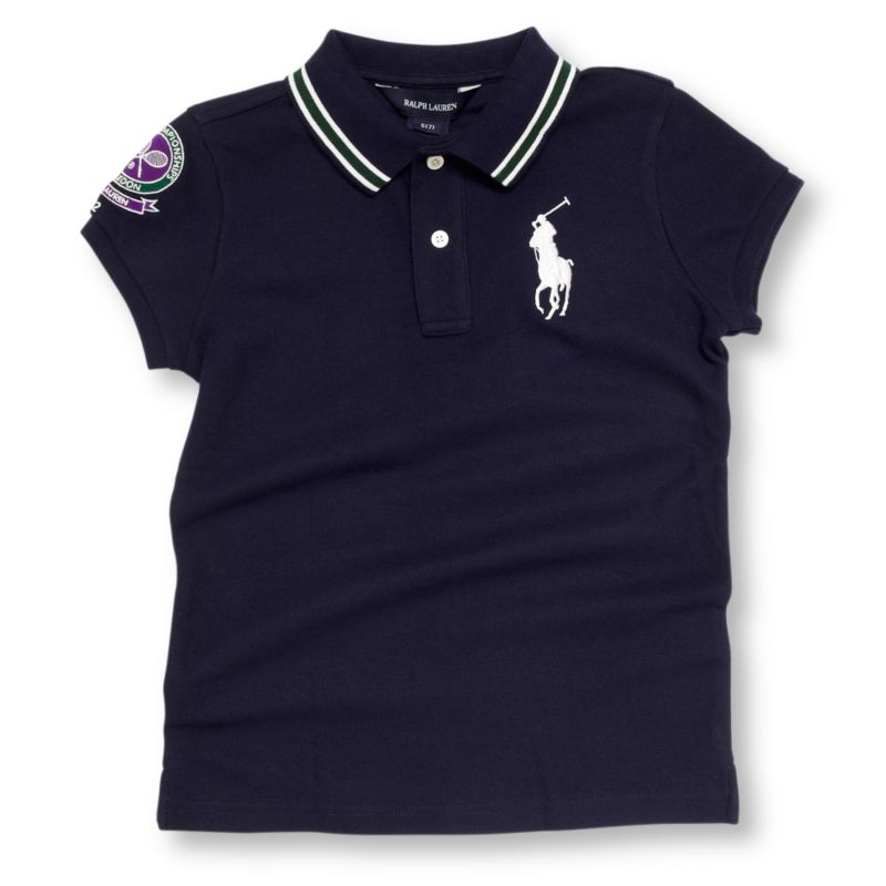 RALPH LAUREN Wimbledon Ball Girl polo shirt 7 16 years