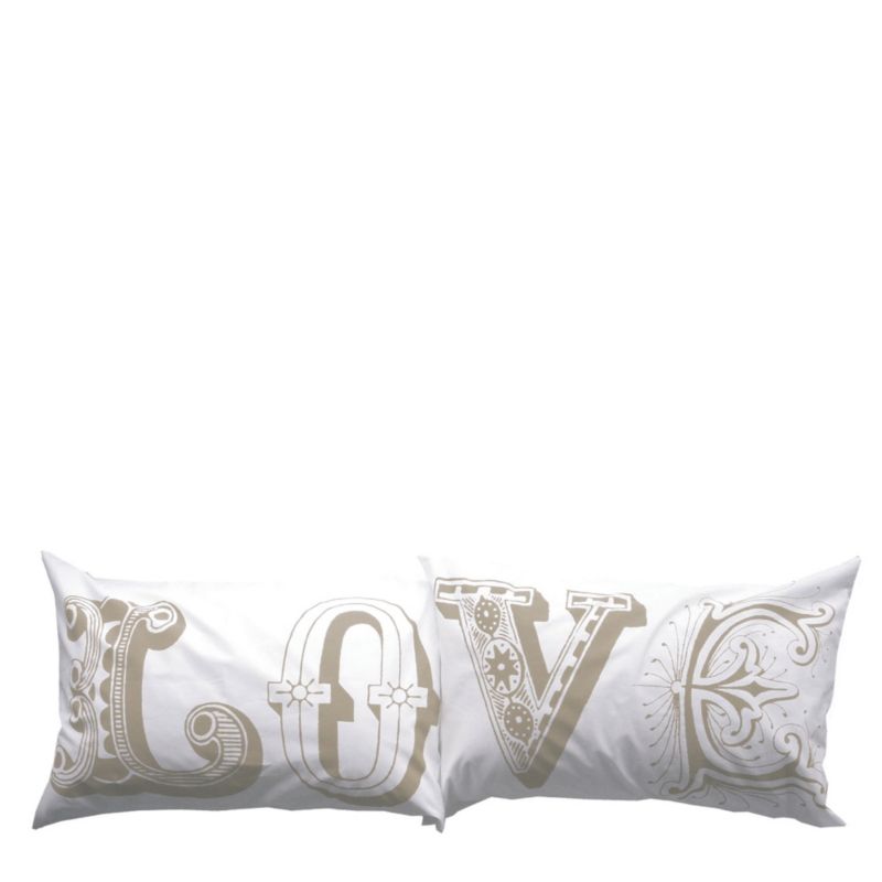 Love pillowcases beige   LUSH DESIGNS   Bedlinen   Bedroom   Home 