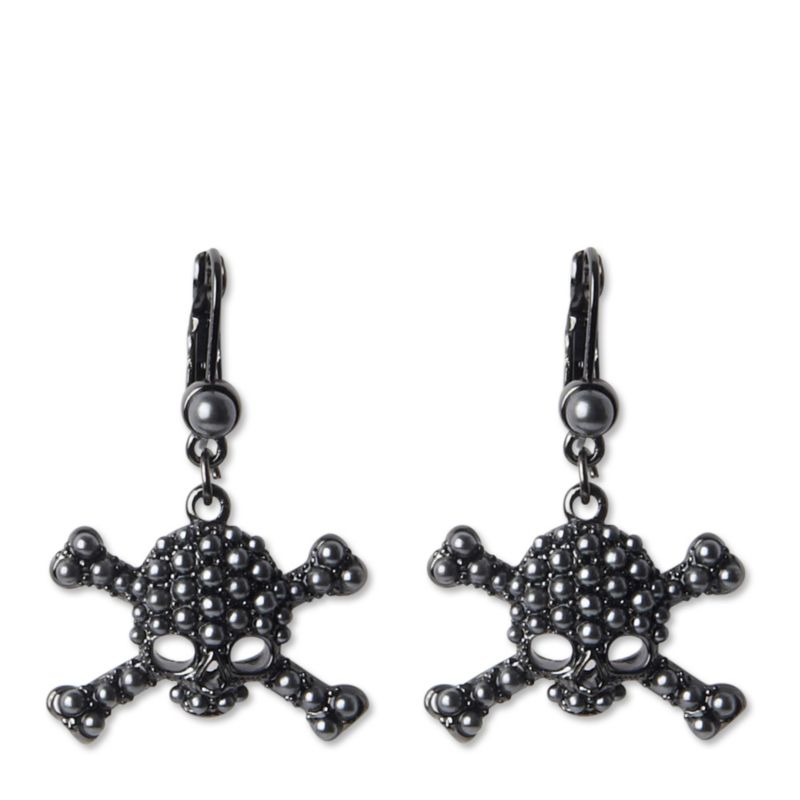 VIVIENNE WESTWOOD Pearl Skull Crossbone stud earrings