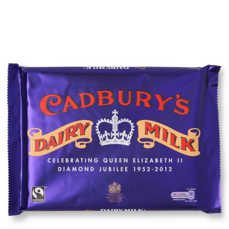 Diamond Jubilee limited edition milk chocolate block 400g   CADBURY 