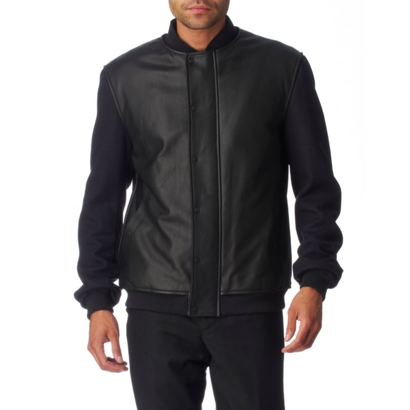 Leather panel bomber jacket   LANVIN   Coats & jackets   NEW IN 