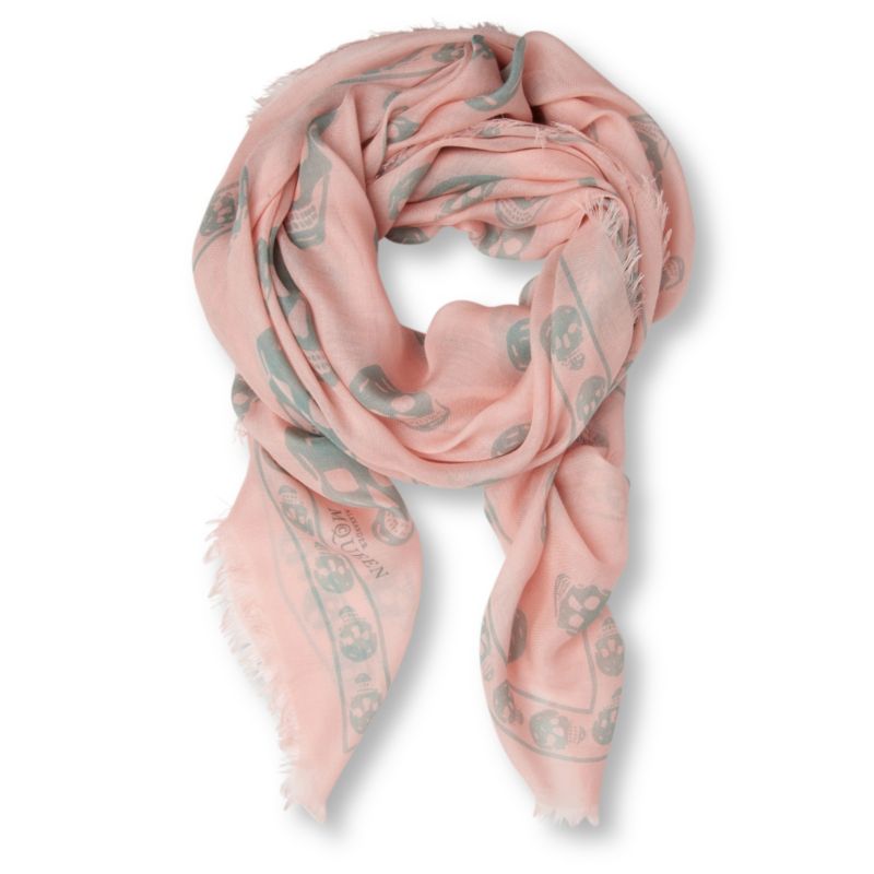 Printed skull pashmina   ALEXANDER MCQUEEN   Scarves   Accessories 