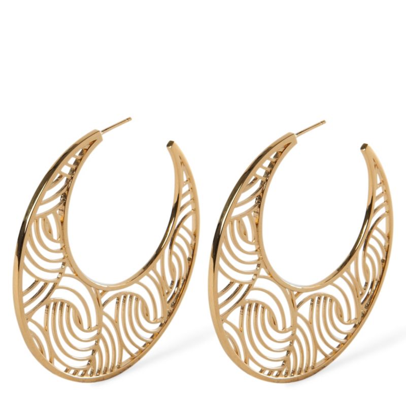 LARA BOHINC Tatjana gold plated hoop earrings