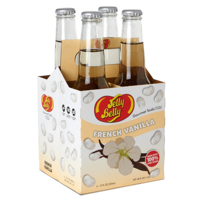 JELLY BELLY Pack of four French Vanilla soft drinks 355ml