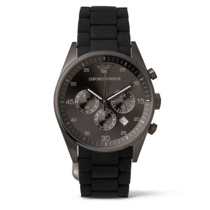 AR5889 black chronograph watch   EMPORIO ARMANI   Fashion   Watches 