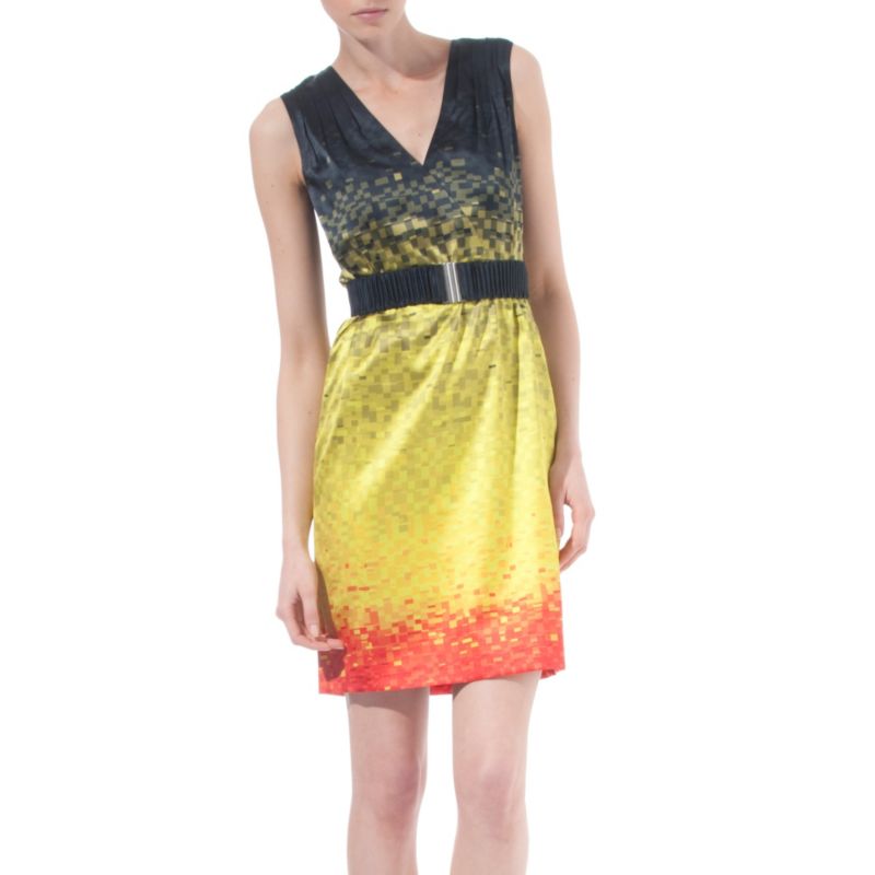 Modern graphic silk print dress   KAREN MILLEN   Evening   Dresses 