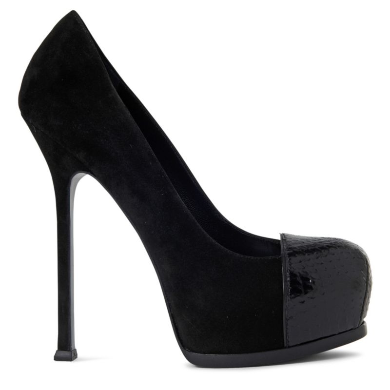 YVES SAINT LAURENT Tribtoo contrast toe cap courts